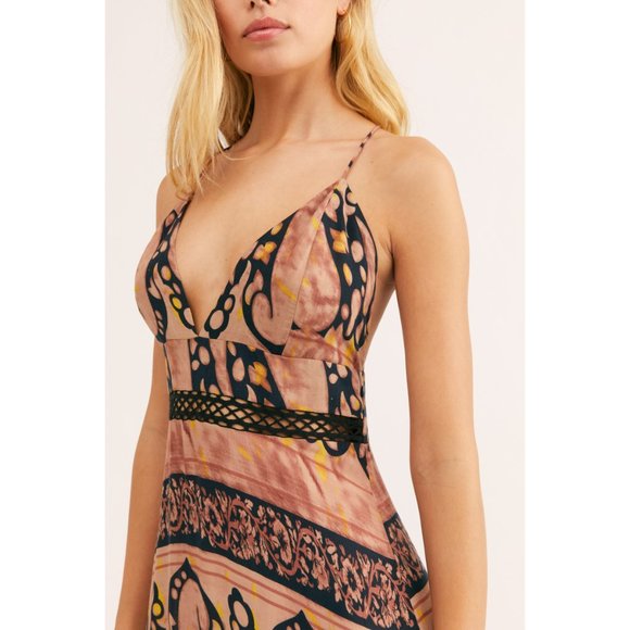 NWT Free People Elektra Maxi Dress / Sahara Combo - Picture 5 of 8